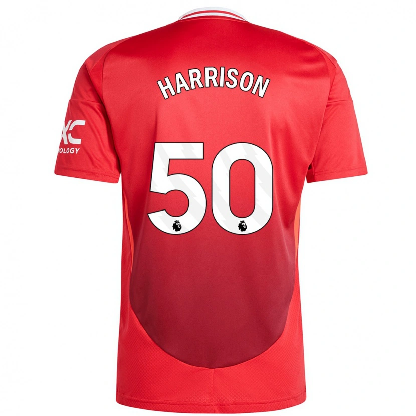 Danxen Kinderen Elyh Harrison #50 Felrood Thuisshirt Thuistenue 2024/25 T-Shirt