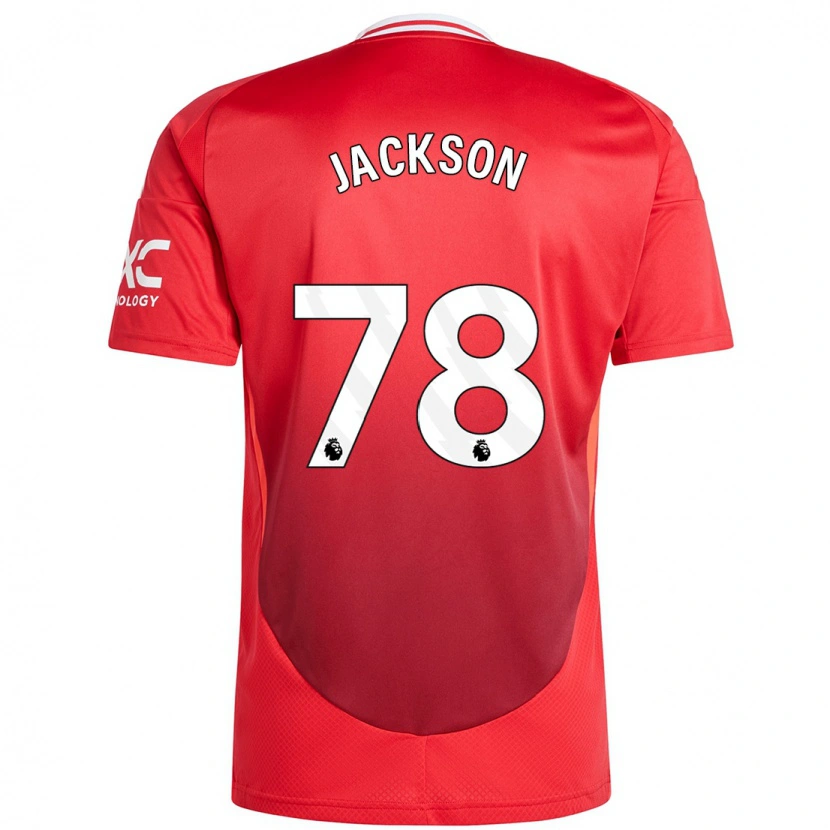 Danxen Kinderen Louis Jackson #78 Felrood Thuisshirt Thuistenue 2024/25 T-Shirt