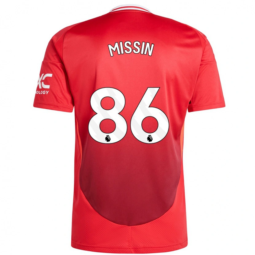 Danxen Kinderen Ashton Missin #86 Felrood Thuisshirt Thuistenue 2024/25 T-Shirt