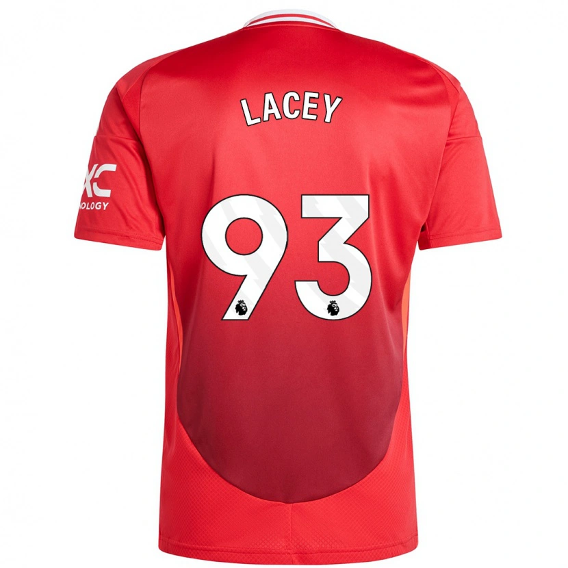 Danxen Kinderen Shea Lacey #93 Felrood Thuisshirt Thuistenue 2024/25 T-Shirt