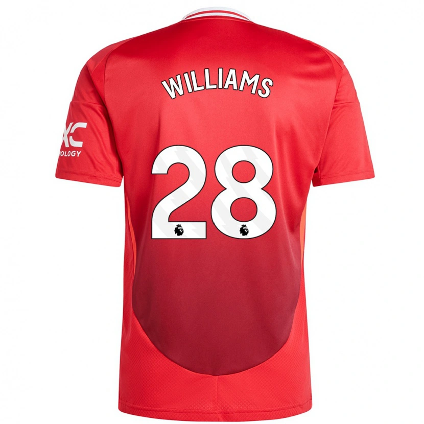 Danxen Kinderen Rachel Williams #28 Felrood Thuisshirt Thuistenue 2024/25 T-Shirt