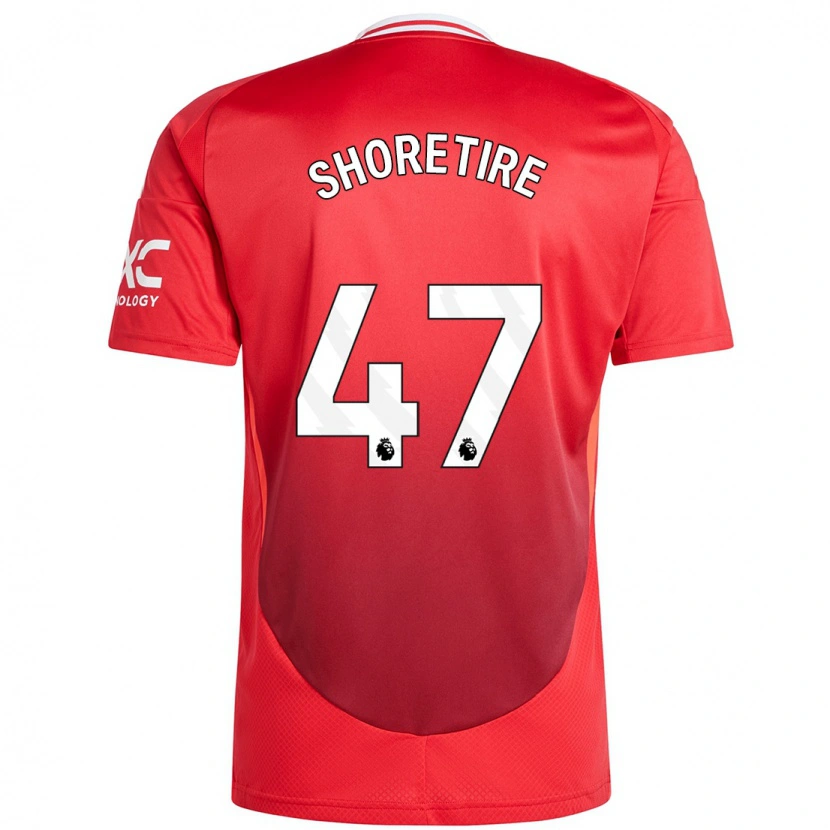 Danxen Kinderen Shola Shoretire #47 Felrood Thuisshirt Thuistenue 2024/25 T-Shirt