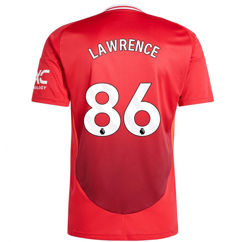 Danxen Kinderen Marcus Lawrence #86 Felrood Thuisshirt Thuistenue 2024/25 T-Shirt