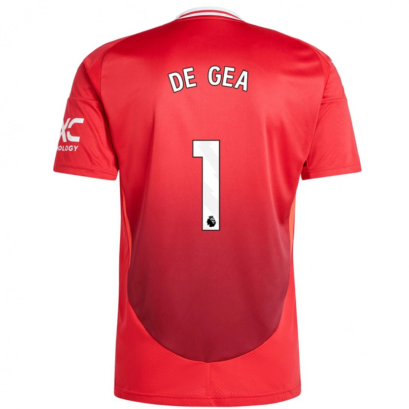 Danxen Kinderen David De Gea #1 Felrood Thuisshirt Thuistenue 2024/25 T-Shirt