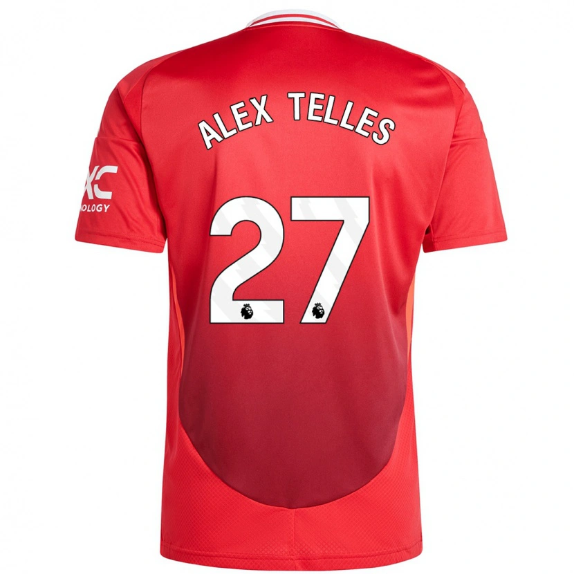 Danxen Kinderen Alex Nicolao Telles #27 Felrood Thuisshirt Thuistenue 2024/25 T-Shirt