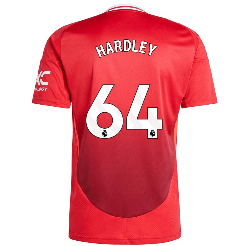 Danxen Kinderen Bjorn Hardley #64 Felrood Thuisshirt Thuistenue 2024/25 T-Shirt