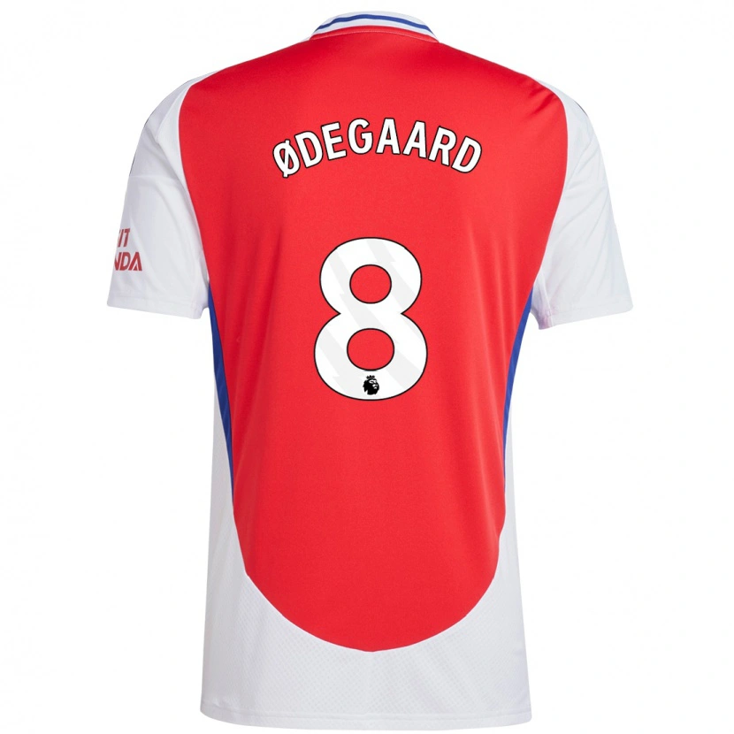 Danxen Kinderen Martin Ødegaard #8 Rood Wit Thuisshirt Thuistenue 2024/25 T-Shirt