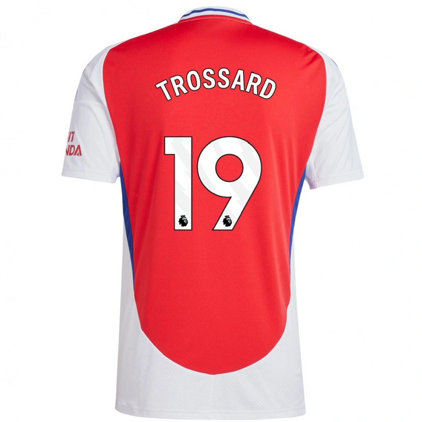 Danxen Kinderen Leandro Trossard #19 Rood Wit Thuisshirt Thuistenue 2024/25 T-Shirt