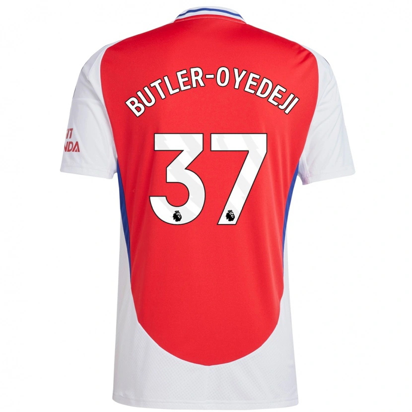 Danxen Kinderen Nathan Butler-Oyedeji #37 Rood Wit Thuisshirt Thuistenue 2024/25 T-Shirt