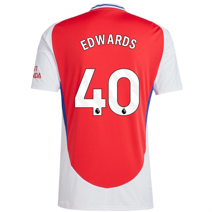 Danxen Kinderen Khayon Edwards #40 Rood Wit Thuisshirt Thuistenue 2024/25 T-Shirt