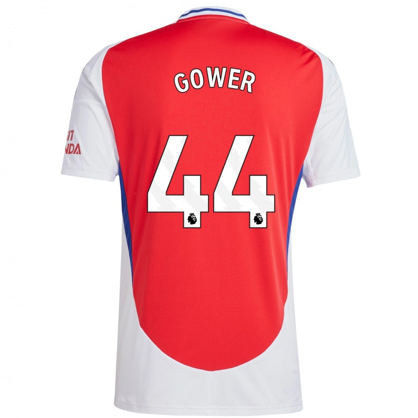 Danxen Kinderen Jimi Gower #44 Rood Wit Thuisshirt Thuistenue 2024/25 T-Shirt