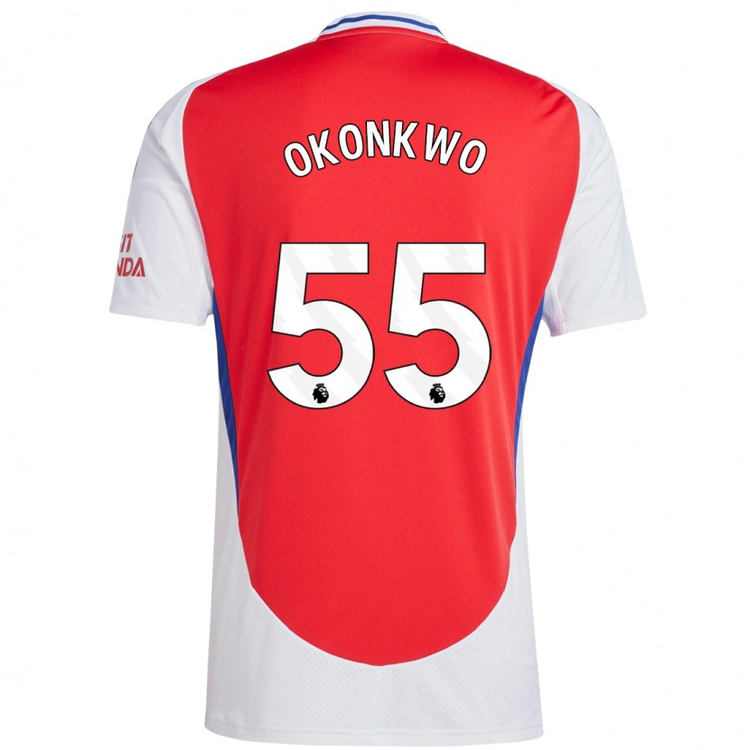 Danxen Kinderen Brian Okonkwo #55 Rood Wit Thuisshirt Thuistenue 2024/25 T-Shirt