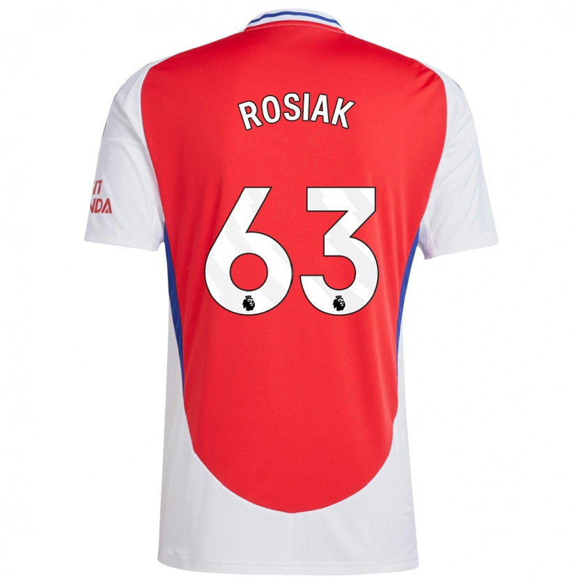 Danxen Kinderen Michal Rosiak #63 Rood Wit Thuisshirt Thuistenue 2024/25 T-Shirt