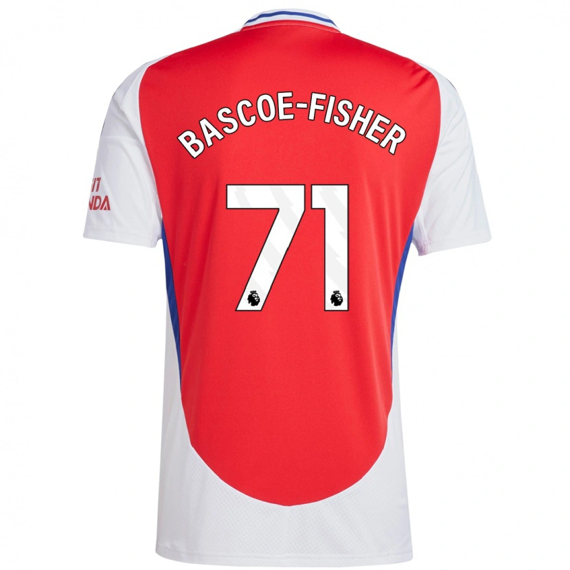 Danxen Kinderen Jakai Bascoe-Fisher #71 Rood Wit Thuisshirt Thuistenue 2024/25 T-Shirt