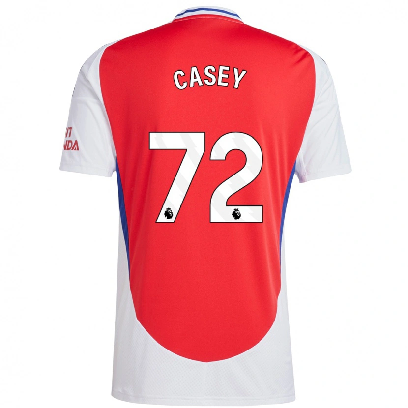 Danxen Kinderen Dan Casey #72 Rood Wit Thuisshirt Thuistenue 2024/25 T-Shirt