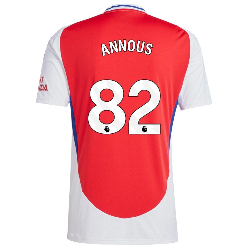 Danxen Kinderen Andre Annous #82 Rood Wit Thuisshirt Thuistenue 2024/25 T-Shirt