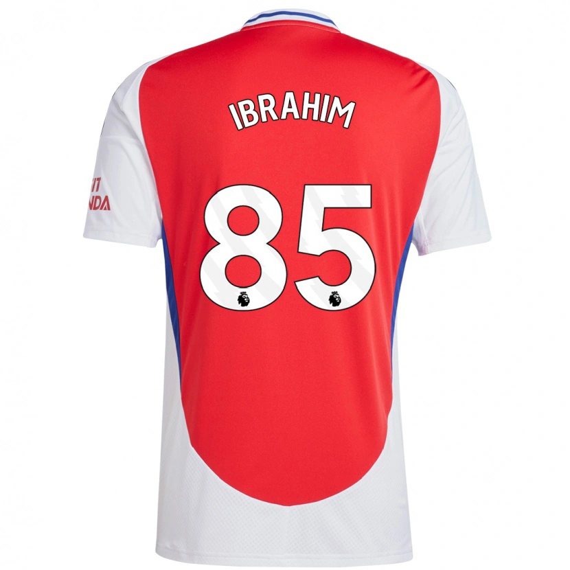 Danxen Kinderen Ife Ibrahim #85 Rood Wit Thuisshirt Thuistenue 2024/25 T-Shirt