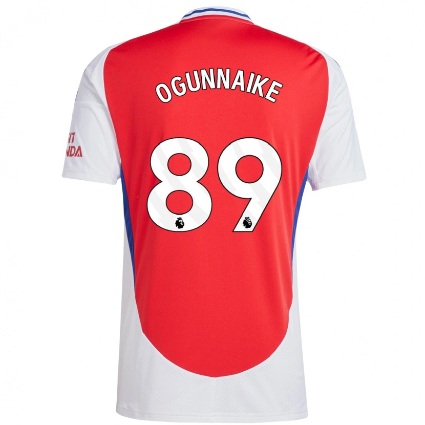 Danxen Kinderen Josh Ogunnaike #89 Rood Wit Thuisshirt Thuistenue 2024/25 T-Shirt