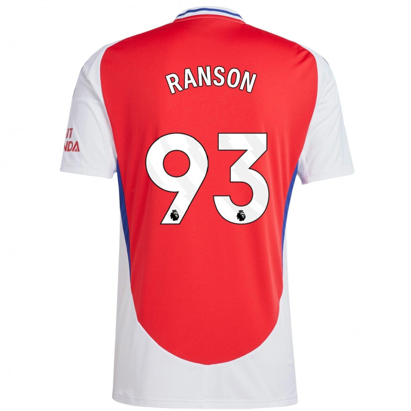 Danxen Kinderen Khari Ranson #93 Rood Wit Thuisshirt Thuistenue 2024/25 T-Shirt