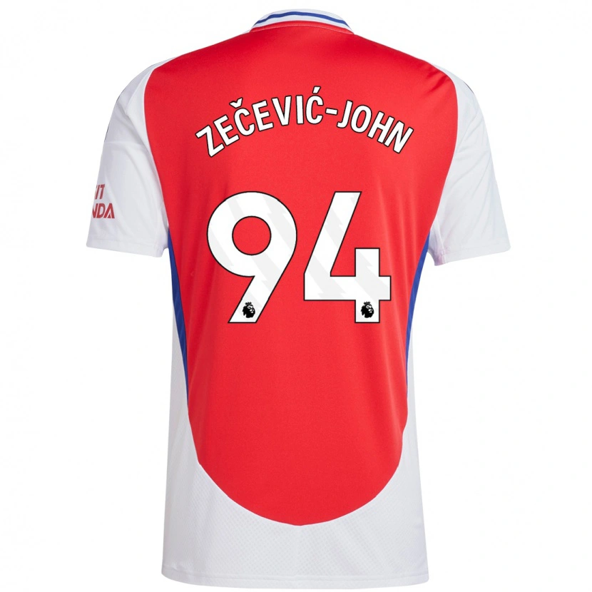 Danxen Kinderen Louis Zečević-John #94 Rood Wit Thuisshirt Thuistenue 2024/25 T-Shirt