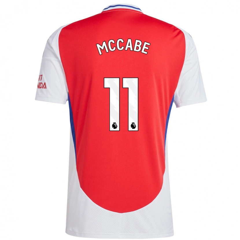 Danxen Kinderen Katie Mccabe #11 Rood Wit Thuisshirt Thuistenue 2024/25 T-Shirt