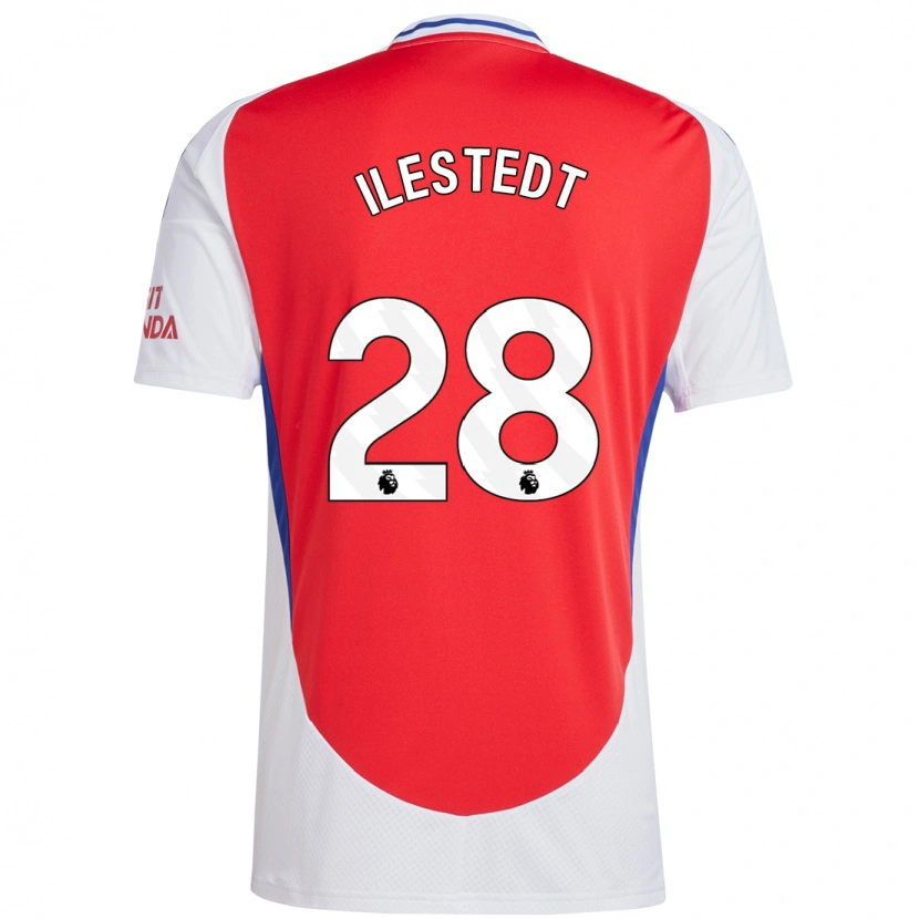 Danxen Kinderen Amanda Ilestedt #28 Rood Wit Thuisshirt Thuistenue 2024/25 T-Shirt