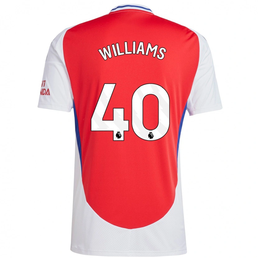 Danxen Kinderen Naomi Williams #40 Rood Wit Thuisshirt Thuistenue 2024/25 T-Shirt