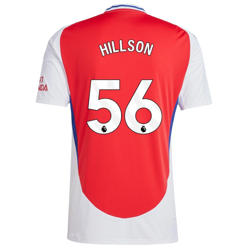 Danxen Kinderen James Hillson #56 Rood Wit Thuisshirt Thuistenue 2024/25 T-Shirt