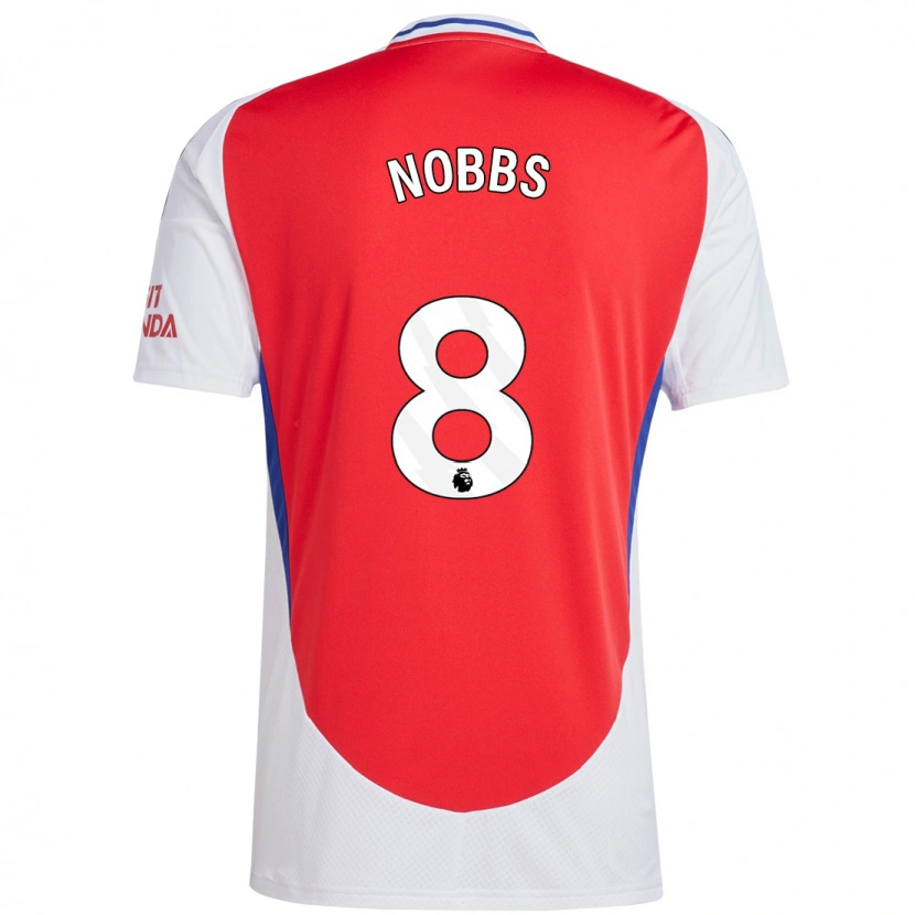 Danxen Kinderen Nobbs #8 Rood Wit Thuisshirt Thuistenue 2024/25 T-Shirt