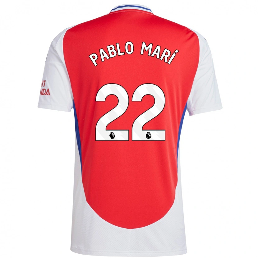 Danxen Kinderen Pablo Mari #22 Rood Wit Thuisshirt Thuistenue 2024/25 T-Shirt