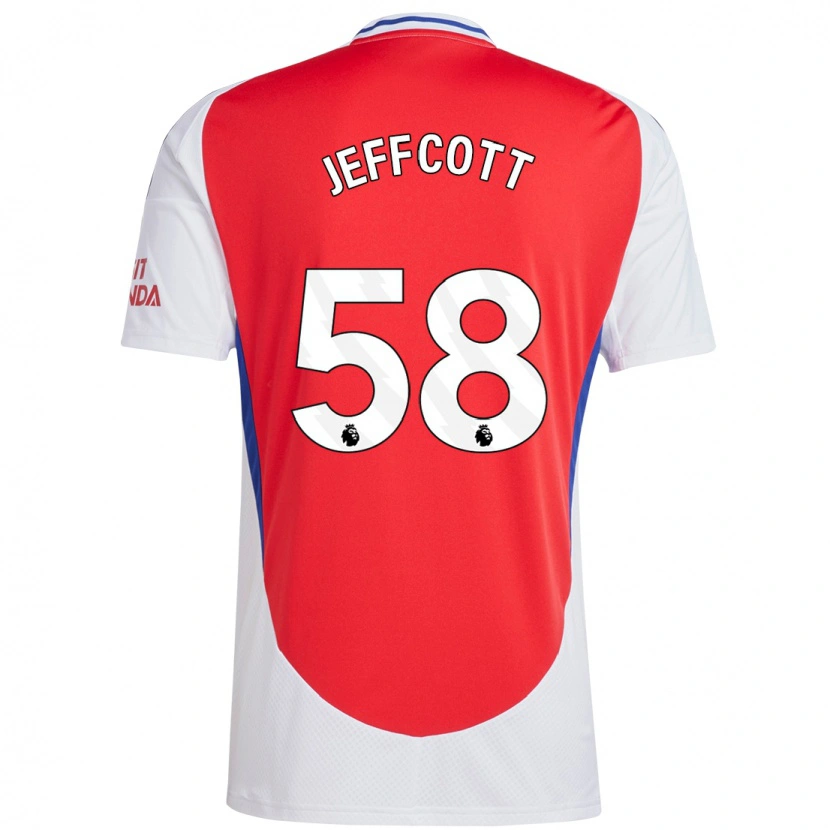 Danxen Kinderen Henry Jeffcott #58 Rood Wit Thuisshirt Thuistenue 2024/25 T-Shirt