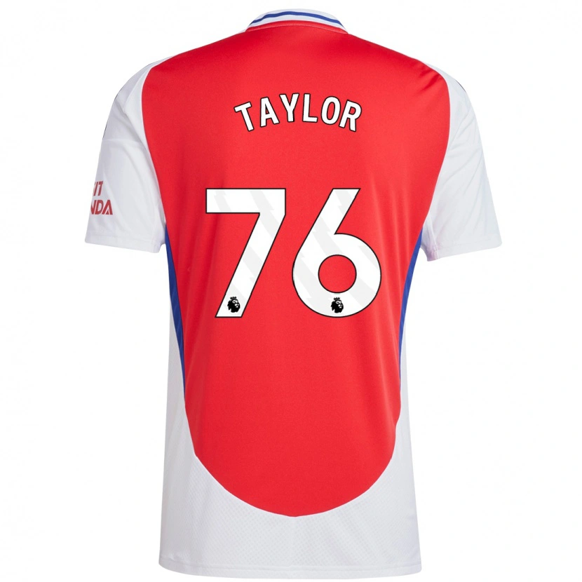 Danxen Kinderen Kido Taylor Hart #76 Rood Wit Thuisshirt Thuistenue 2024/25 T-Shirt