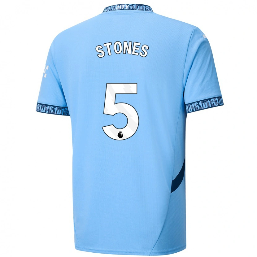 Danxen Kinderen John Stones #5 Marineblauw Thuisshirt Thuistenue 2024/25 T-Shirt