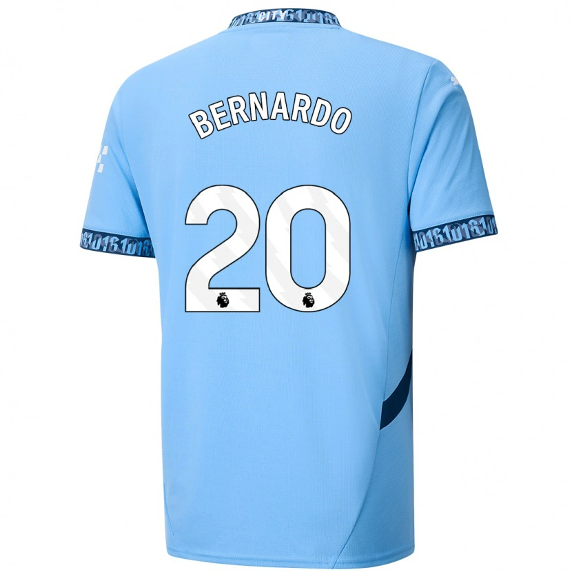 Danxen Kinderen Bernardo Silva #20 Marineblauw Thuisshirt Thuistenue 2024/25 T-Shirt