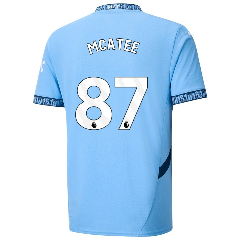 Danxen Kinderen James Mcatee #87 Marineblauw Thuisshirt Thuistenue 2024/25 T-Shirt