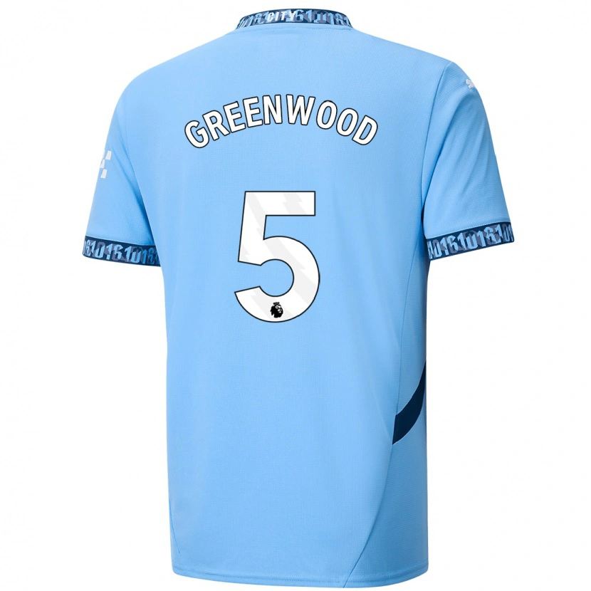 Danxen Kinderen Alex Greenwood #5 Marineblauw Thuisshirt Thuistenue 2024/25 T-Shirt