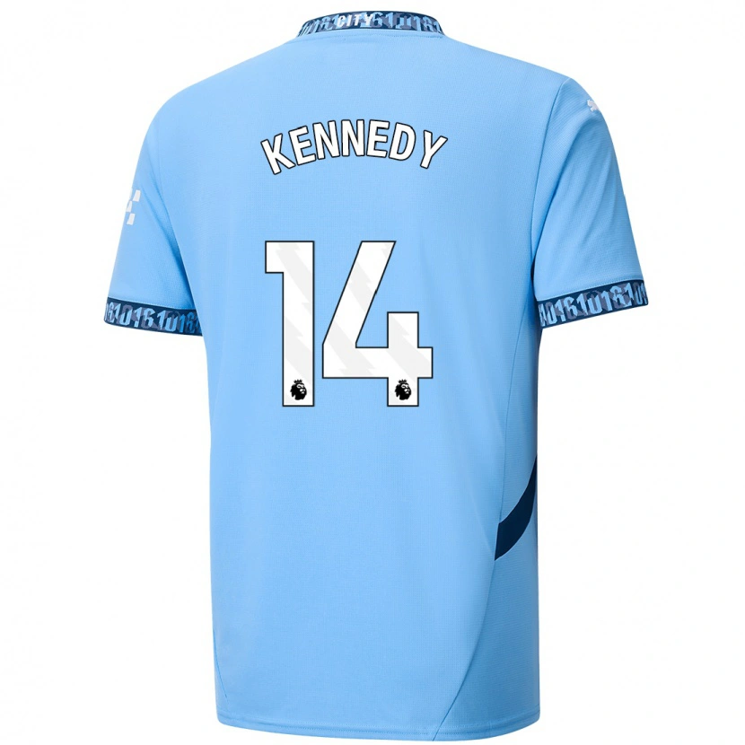 Danxen Kinderen Alanna Kennedy #14 Marineblauw Thuisshirt Thuistenue 2024/25 T-Shirt