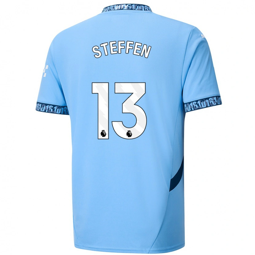 Danxen Kinderen Zack Steffen #13 Marineblauw Thuisshirt Thuistenue 2024/25 T-Shirt