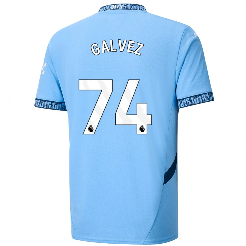 Danxen Kinderen Tomas Galvez #74 Marineblauw Thuisshirt Thuistenue 2024/25 T-Shirt