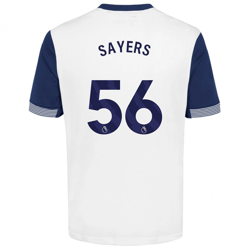 Danxen Kinderen Charlie Sayers #56 Wit Blauw Thuisshirt Thuistenue 2024/25 T-Shirt