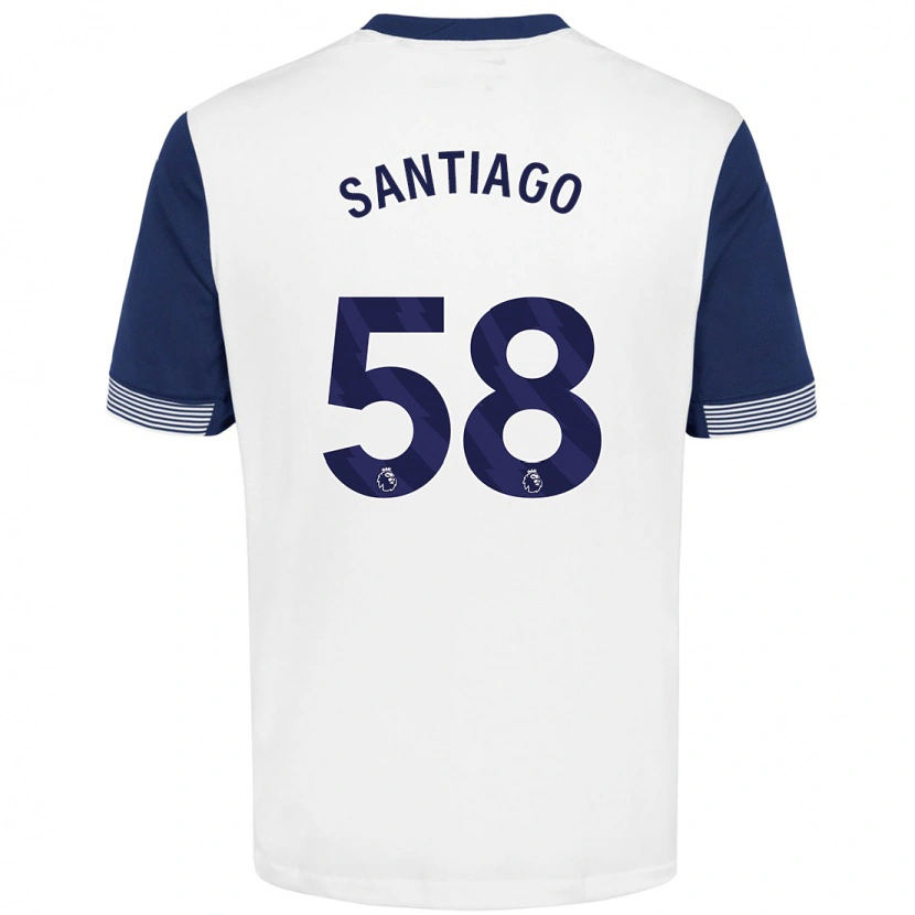 Danxen Kinderen Yago Santiago #58 Wit Blauw Thuisshirt Thuistenue 2024/25 T-Shirt