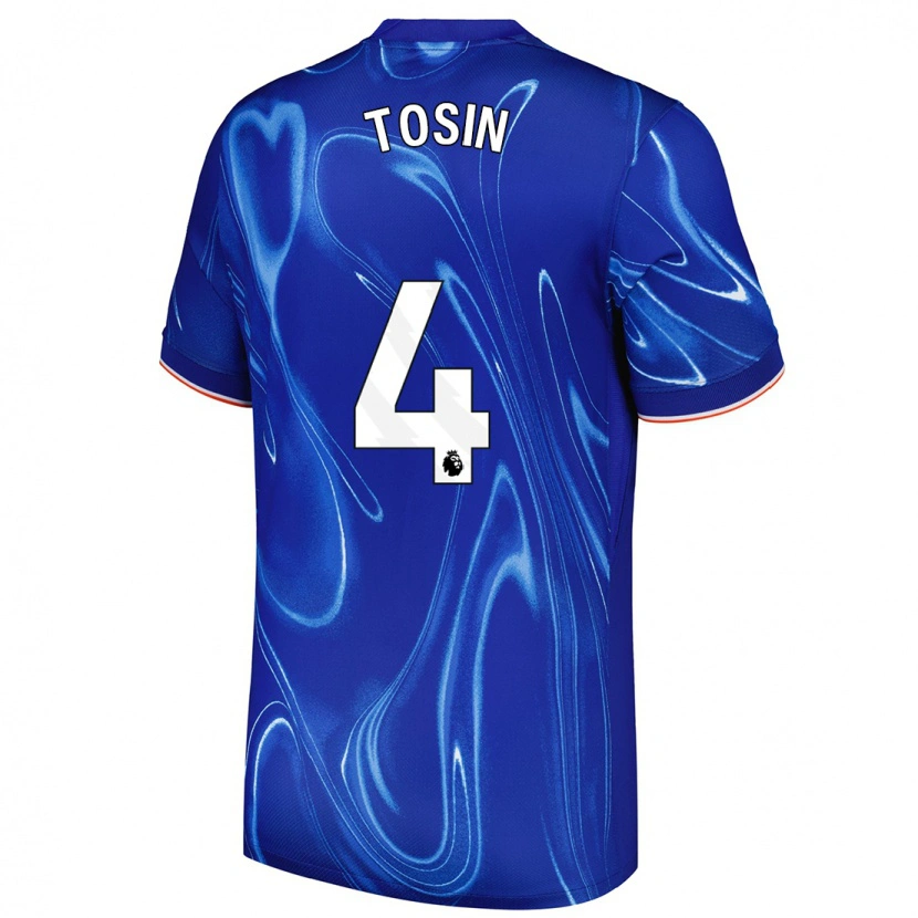 Danxen Kinderen Tosin Adarabioyo #4 Blauw Wit Thuisshirt Thuistenue 2024/25 T-Shirt