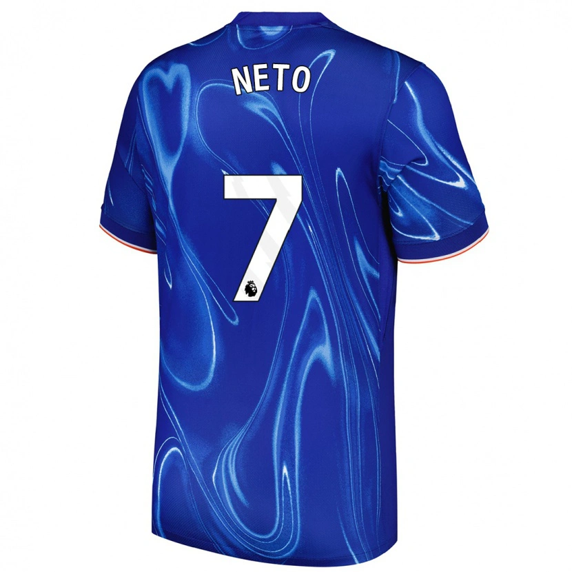 Danxen Kinderen Pedro Neto #7 Blauw Wit Thuisshirt Thuistenue 2024/25 T-Shirt