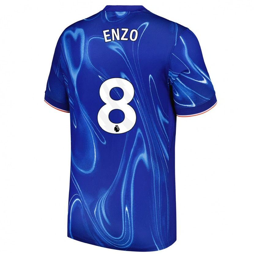 Danxen Kinderen Enzo Fernández #8 Blauw Wit Thuisshirt Thuistenue 2024/25 T-Shirt