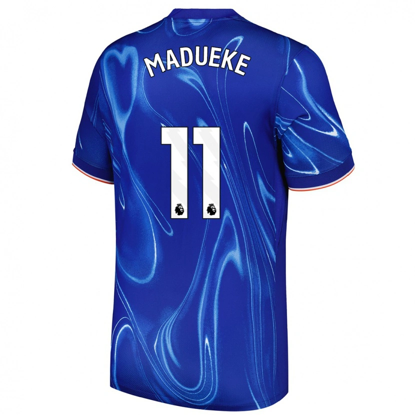 Danxen Kinderen Noni Madueke #11 Blauw Wit Thuisshirt Thuistenue 2024/25 T-Shirt