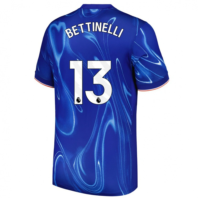 Danxen Kinderen Marcus Bettinelli #13 Blauw Wit Thuisshirt Thuistenue 2024/25 T-Shirt