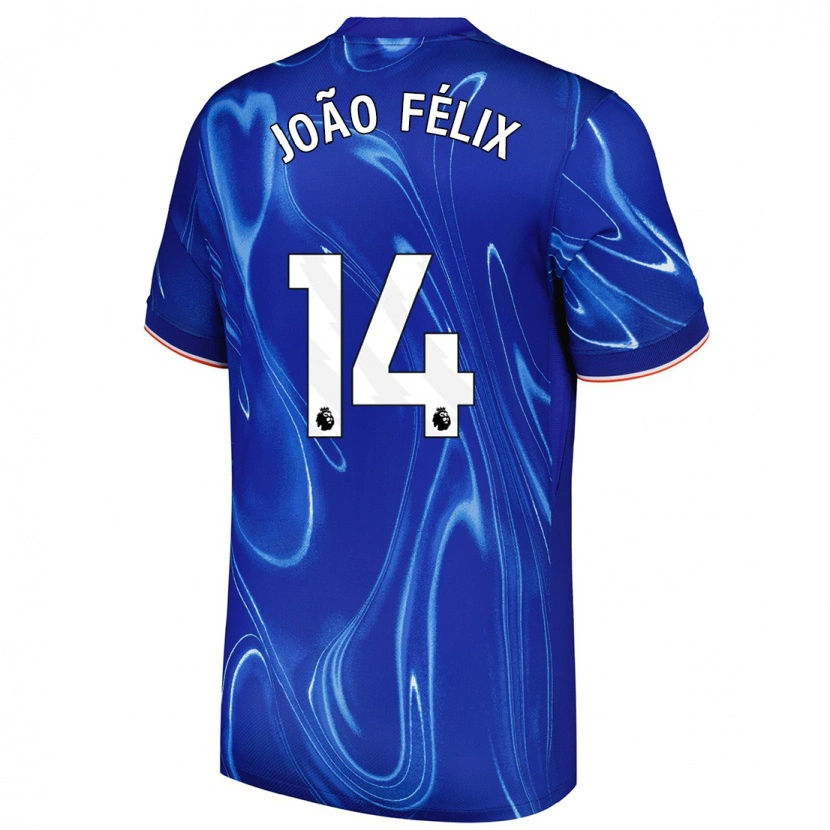 Danxen Kinderen João Félix #14 Blauw Wit Thuisshirt Thuistenue 2024/25 T-Shirt