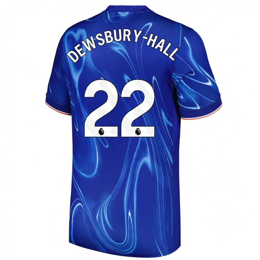 Danxen Kinderen Kiernan Dewsbury-Hall #22 Blauw Wit Thuisshirt Thuistenue 2024/25 T-Shirt