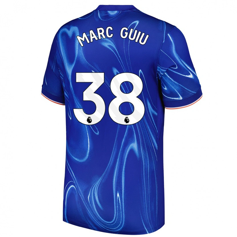 Danxen Kinderen Marc Guiu #38 Blauw Wit Thuisshirt Thuistenue 2024/25 T-Shirt