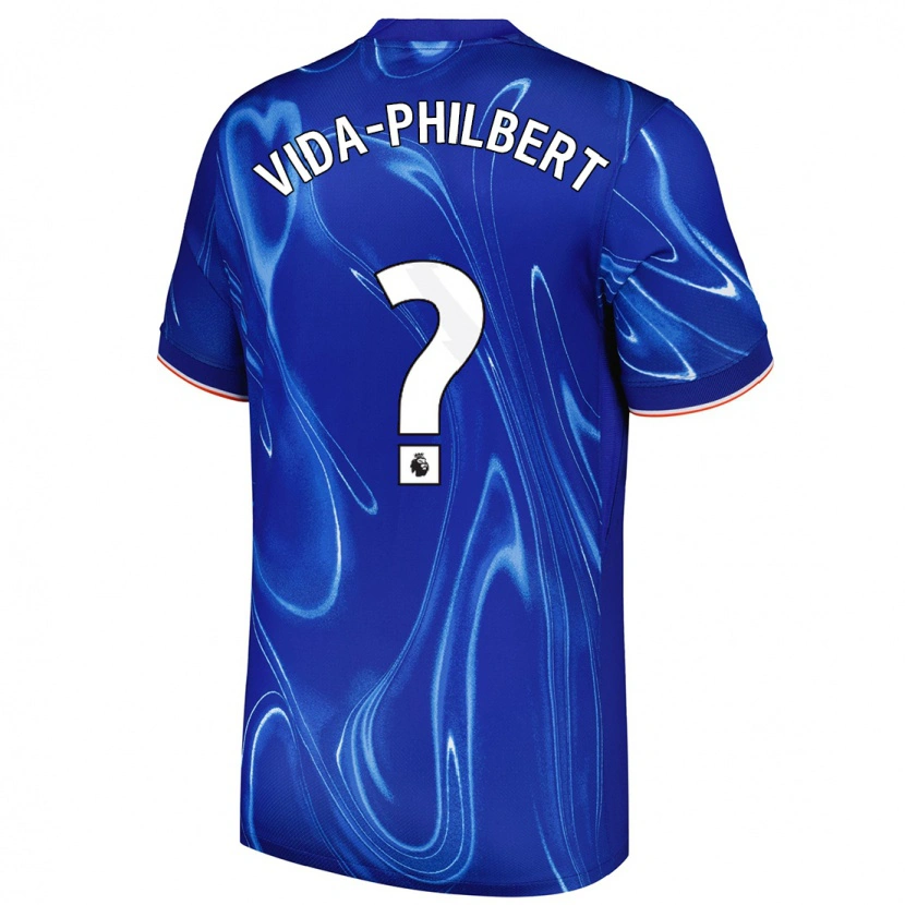 Danxen Kinderen Joel Vida-Philbert #0 Blauw Wit Thuisshirt Thuistenue 2024/25 T-Shirt